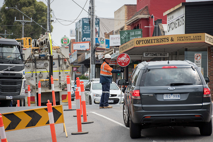 Traffic Control at Road Works