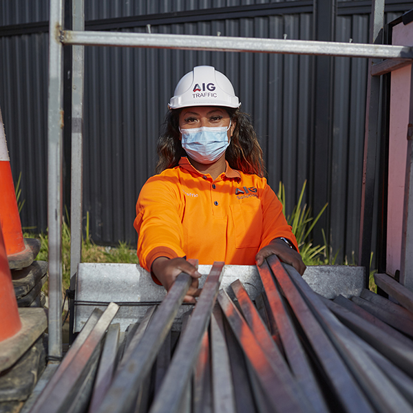AIG New South wales AIG company team of Road Workers at road works job